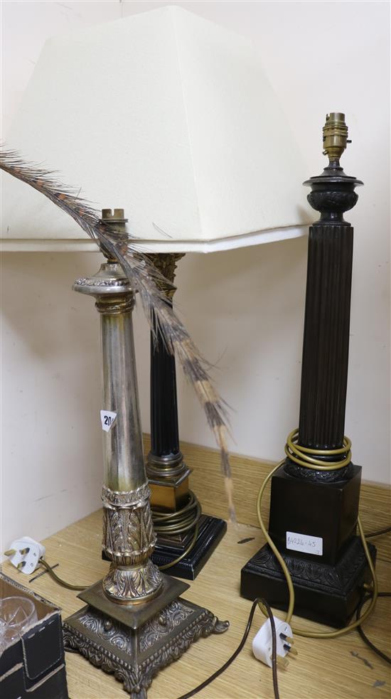 A quantity of assorted lamps